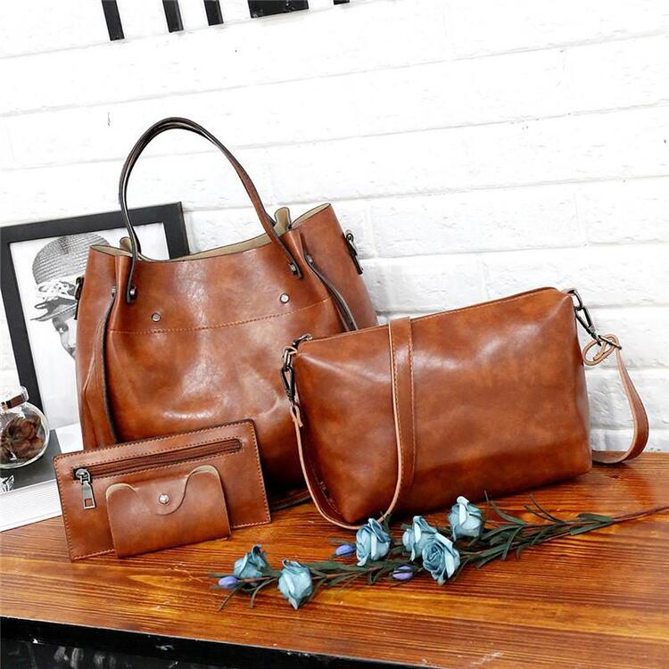 Tony™ | 4-Piece Set Vintage Bags Eco-Pu Leather