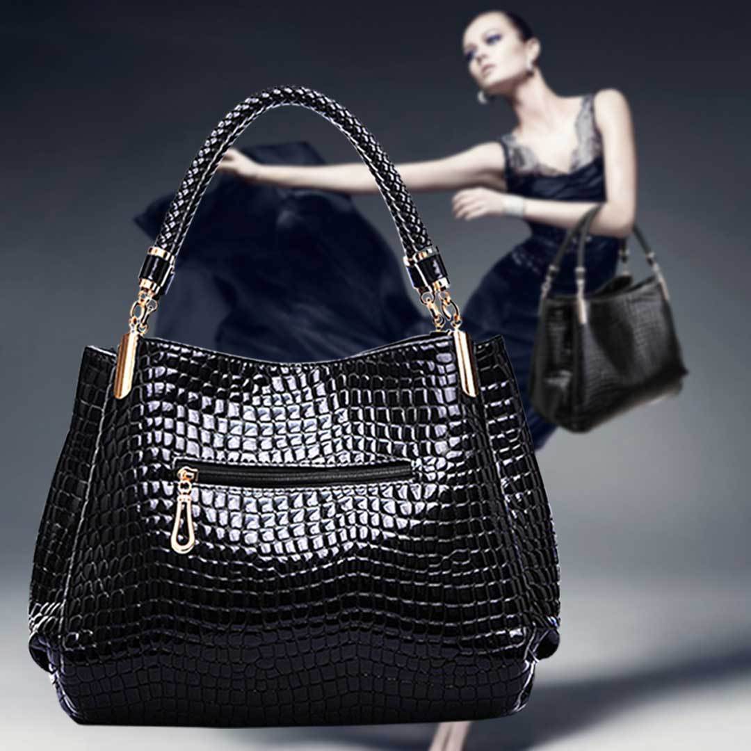 Xella | Stylish handbag with crocodile motif