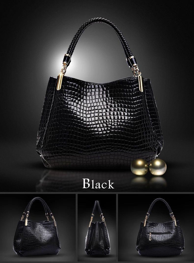 Xella | Stylish handbag with crocodile motif