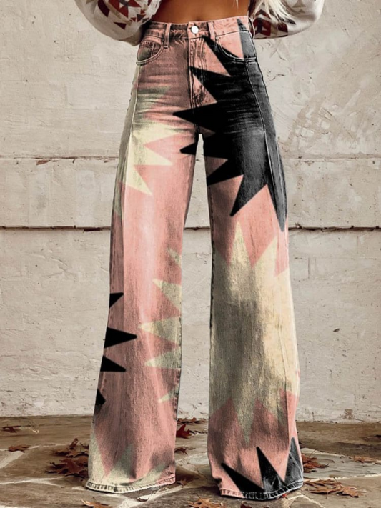 Geometric Wide Pants