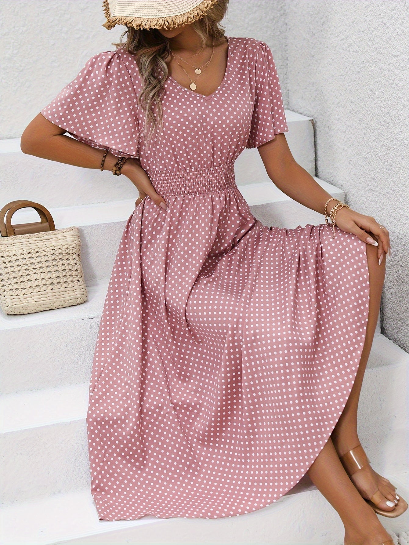 Jane - Midi Dress for Women (Polka Dot)