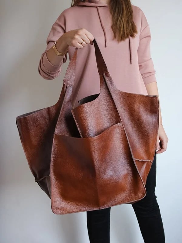 Xylia | New oversized handmade vegan leather handbag