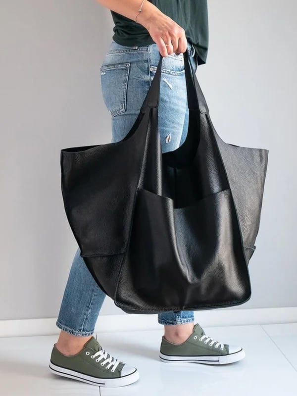 Xylia | New oversized handmade vegan leather handbag