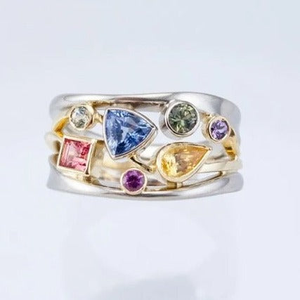 Vintage Ring with Colored Zirconia