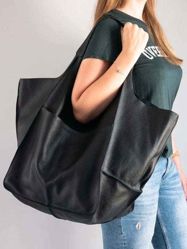 Xylia | New oversized handmade vegan leather handbag