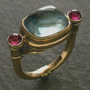 Vintage blue crystal ring