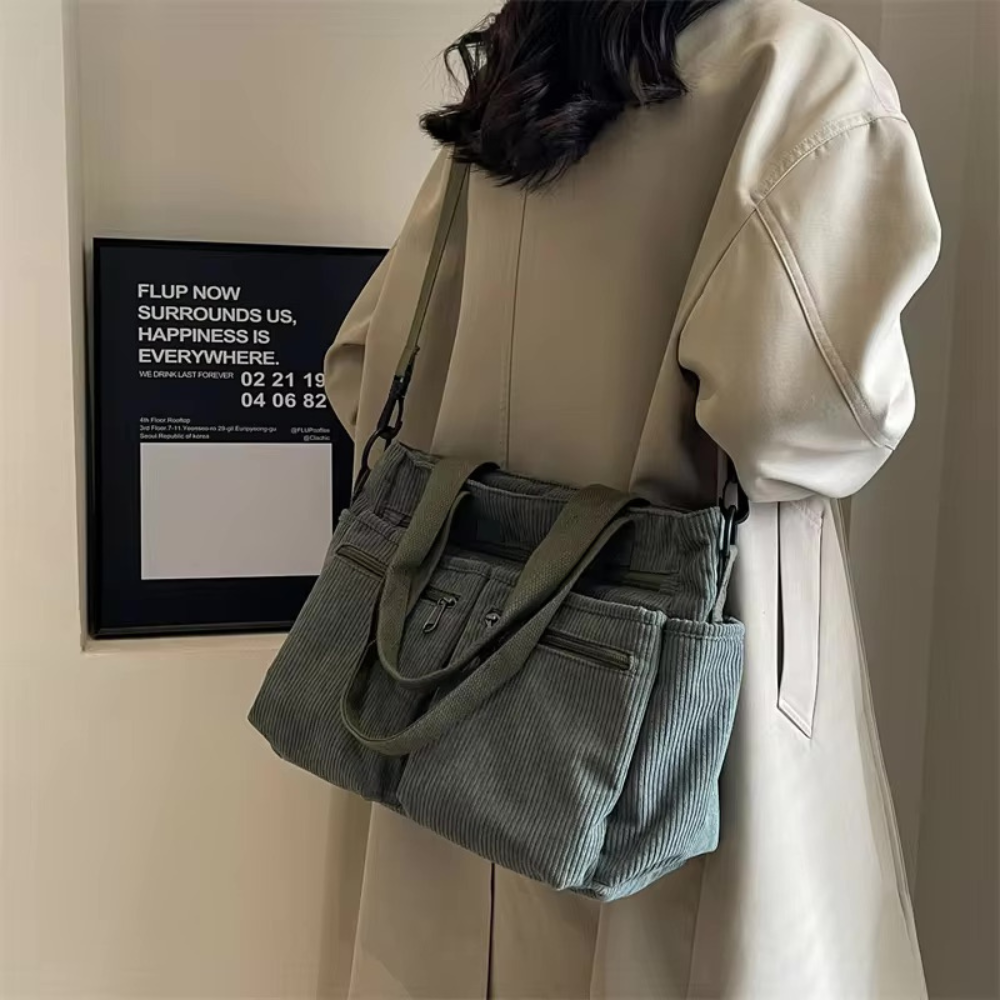 HAILEY - CORDUROY SHOULDER BAG