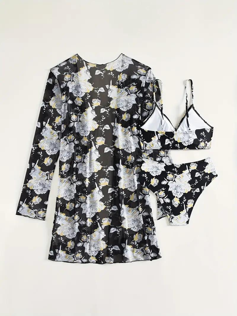 Cover-Up Set, High-Waisted, Printed, Set, Beachwear