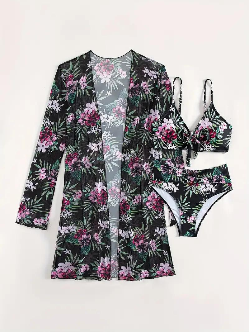 Cover-Up Set, High-Waisted, Printed, Set, Beachwear