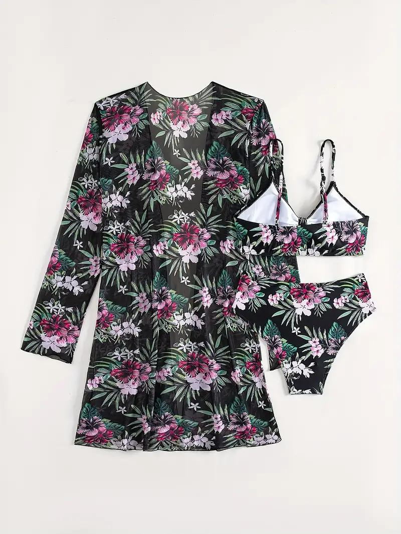 Cover-Up Set, High-Waisted, Printed, Set, Beachwear