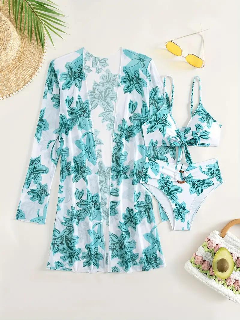 Cover-Up Set, High-Waisted, Printed, Set, Beachwear