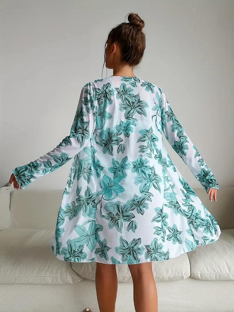Cover-Up Set, High-Waisted, Printed, Set, Beachwear