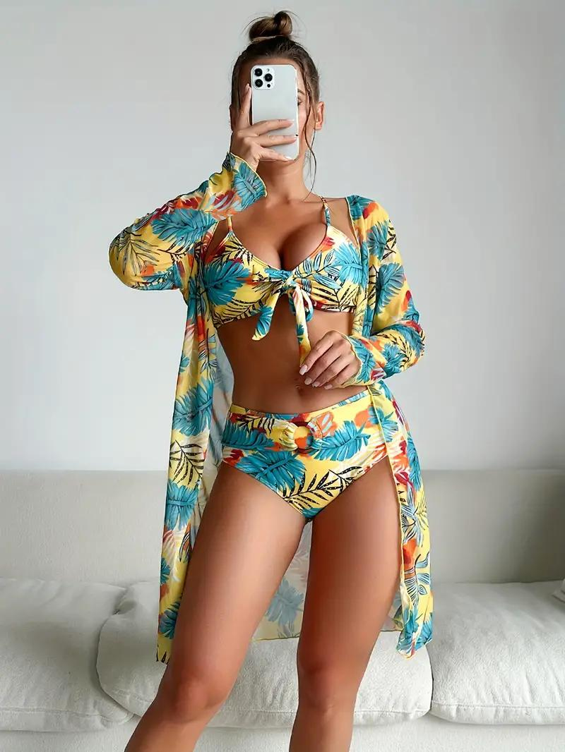 Cover-Up Set, High-Waisted, Printed, Set, Beachwear