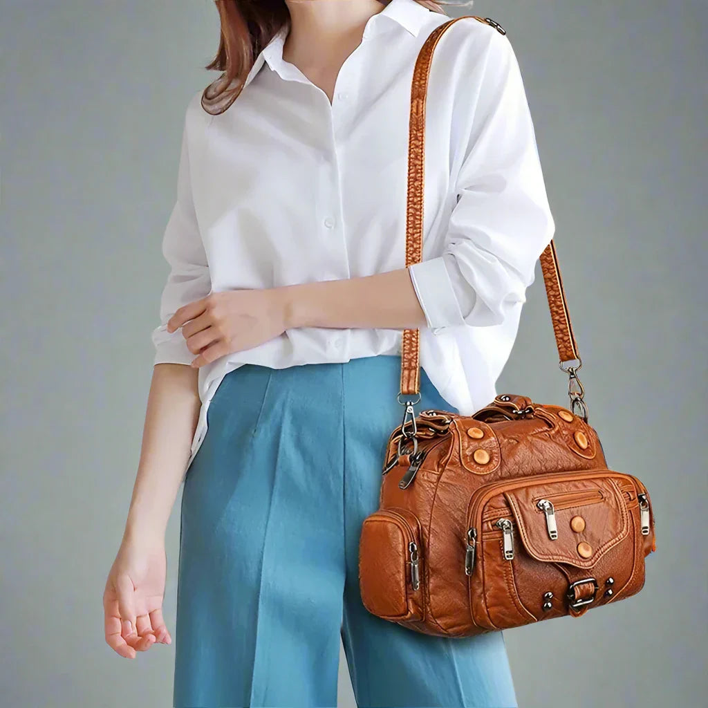 Aletta - Stylish shoulder bag made of soft vegan leather