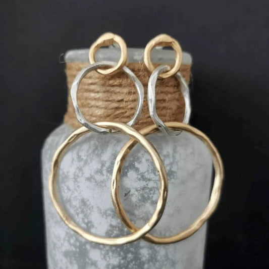 Vintage gold and silver earrings