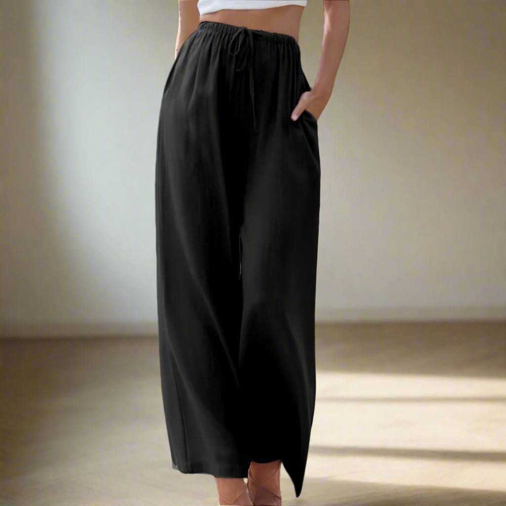 Pnina - Elegant cotton and linen trousers