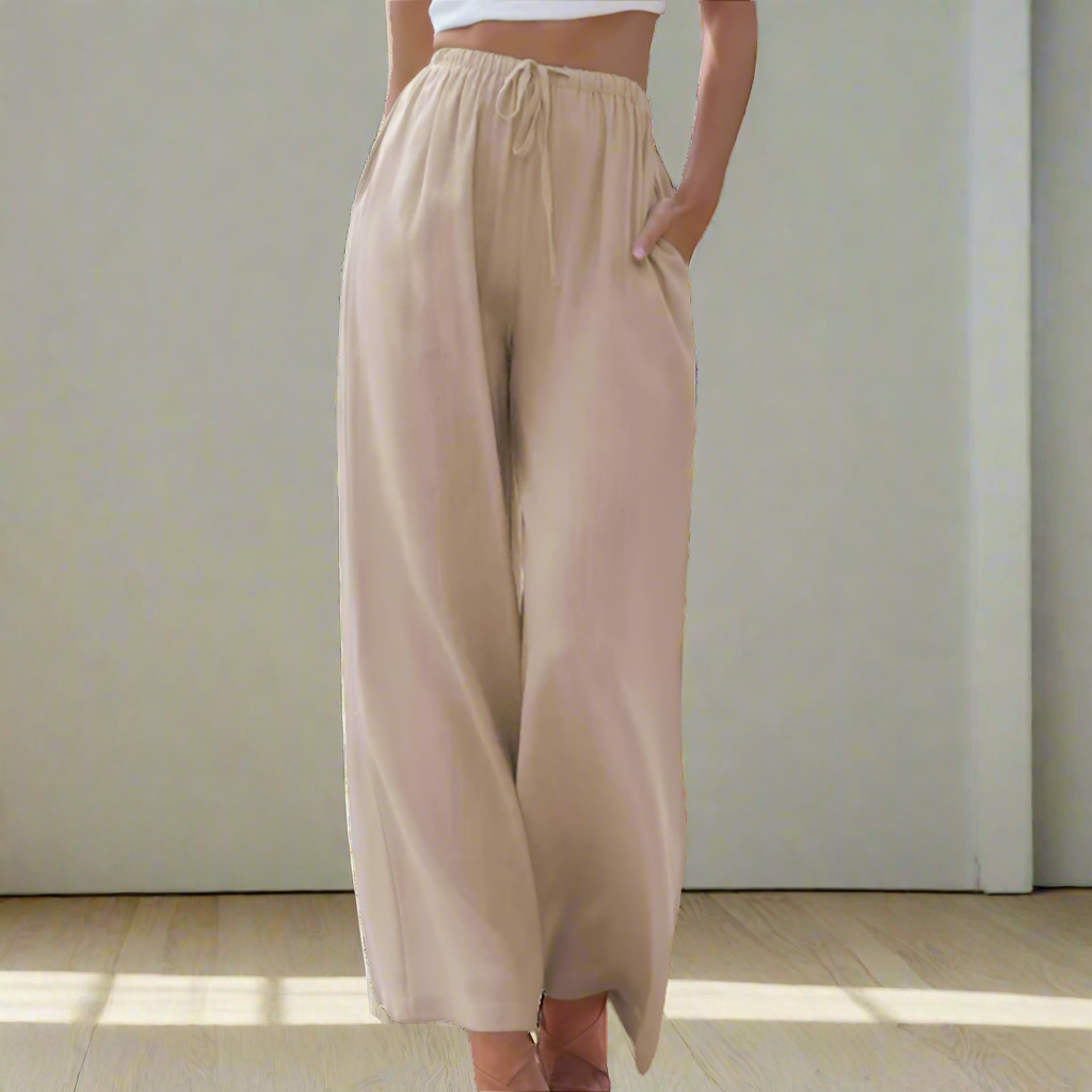 Pnina - Elegant cotton and linen trousers