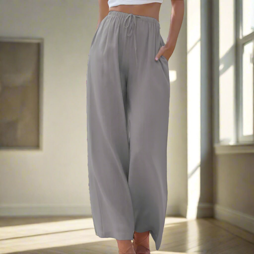 Pnina - Elegant cotton and linen trousers