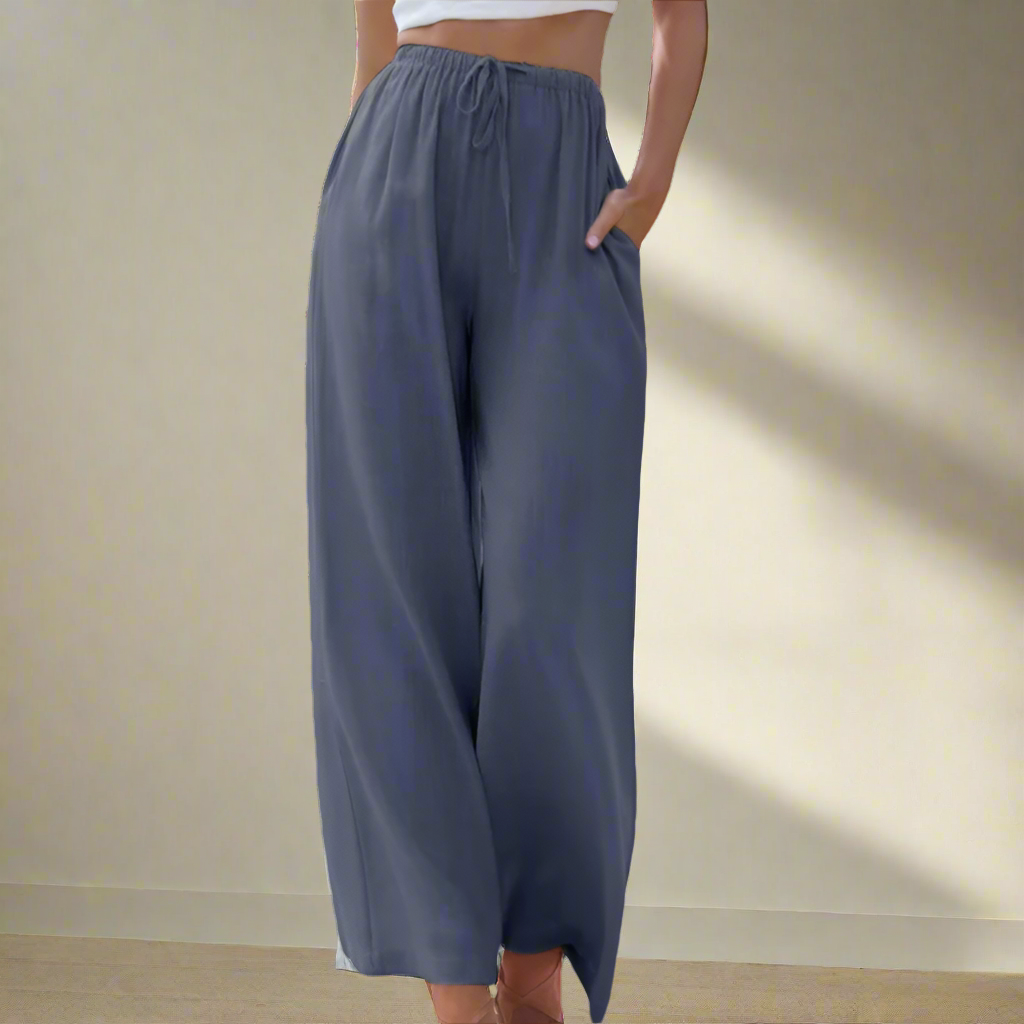 Pnina - Elegant cotton and linen trousers