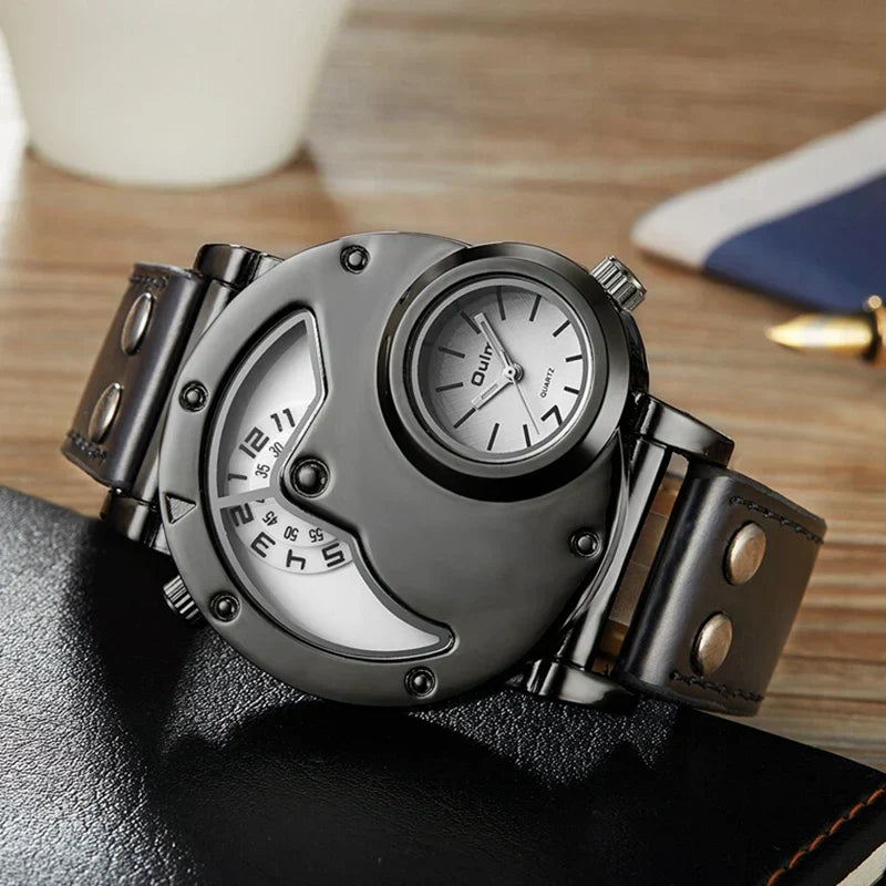 Luxury Dual Time Quartz Watch