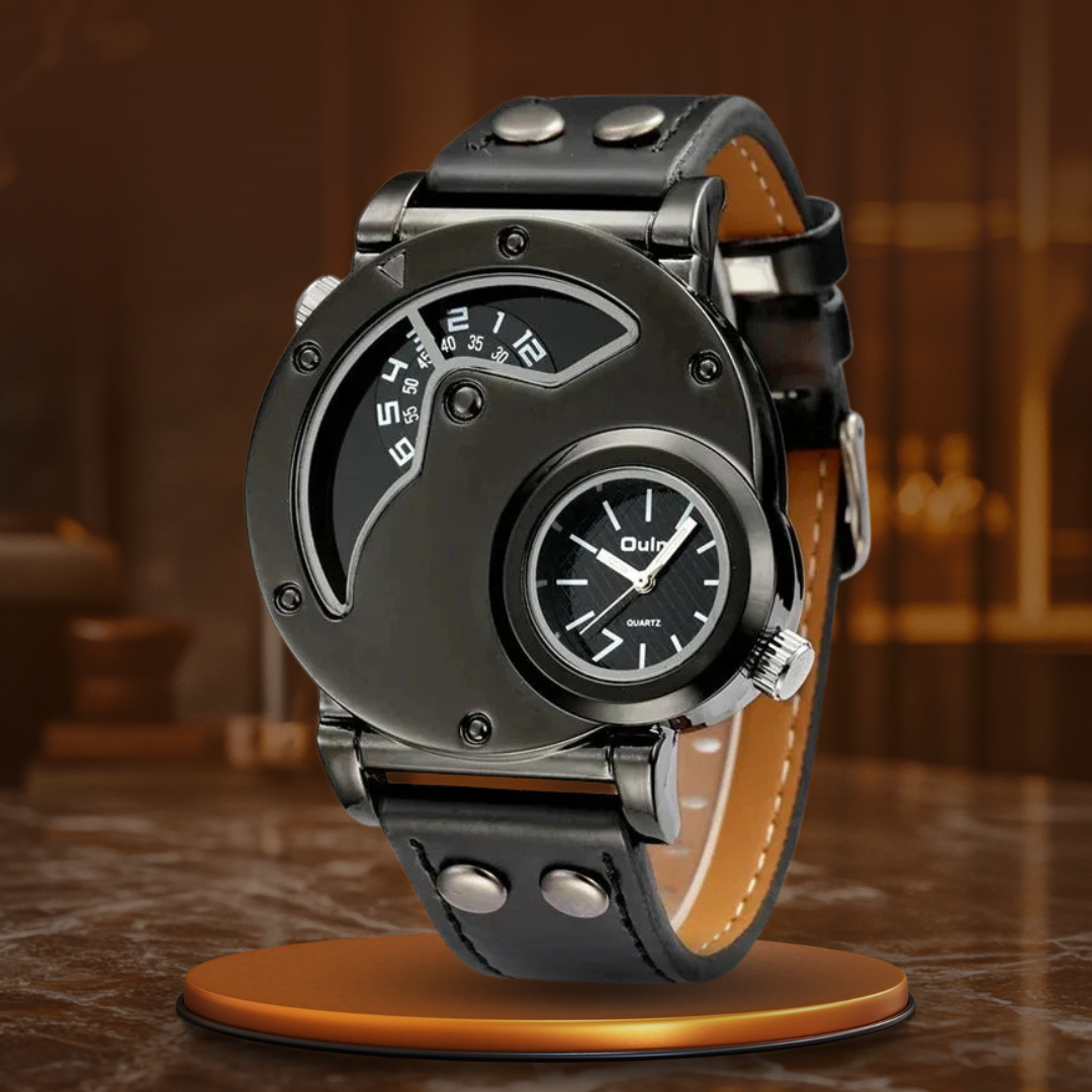 Luxury Dual Time Quartz Watch