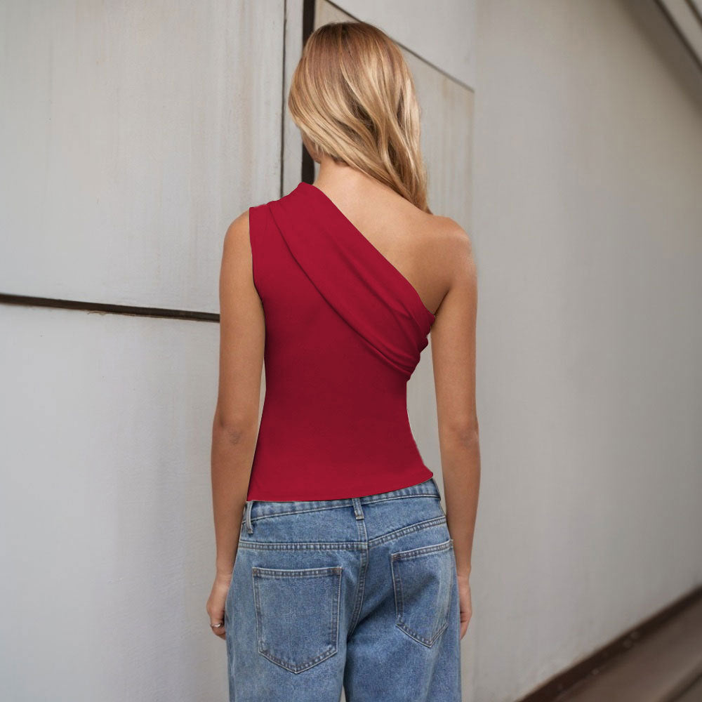 Women's asymmetric wrap top with elegant design W&W