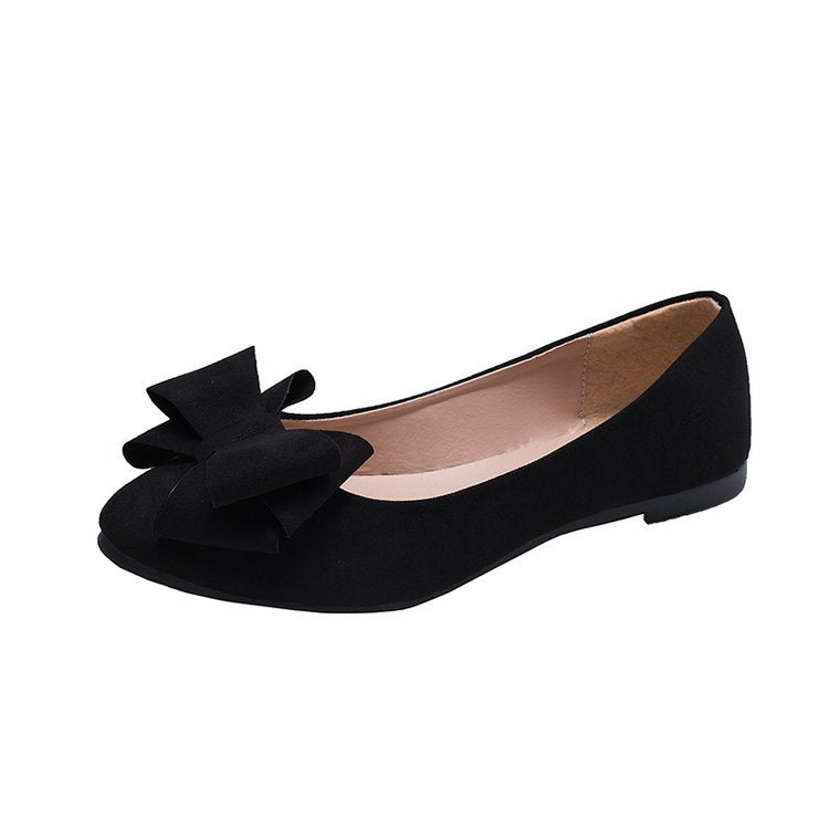 Women's ballerinas with decorative bow appliquŽ and non-slip sole W&W