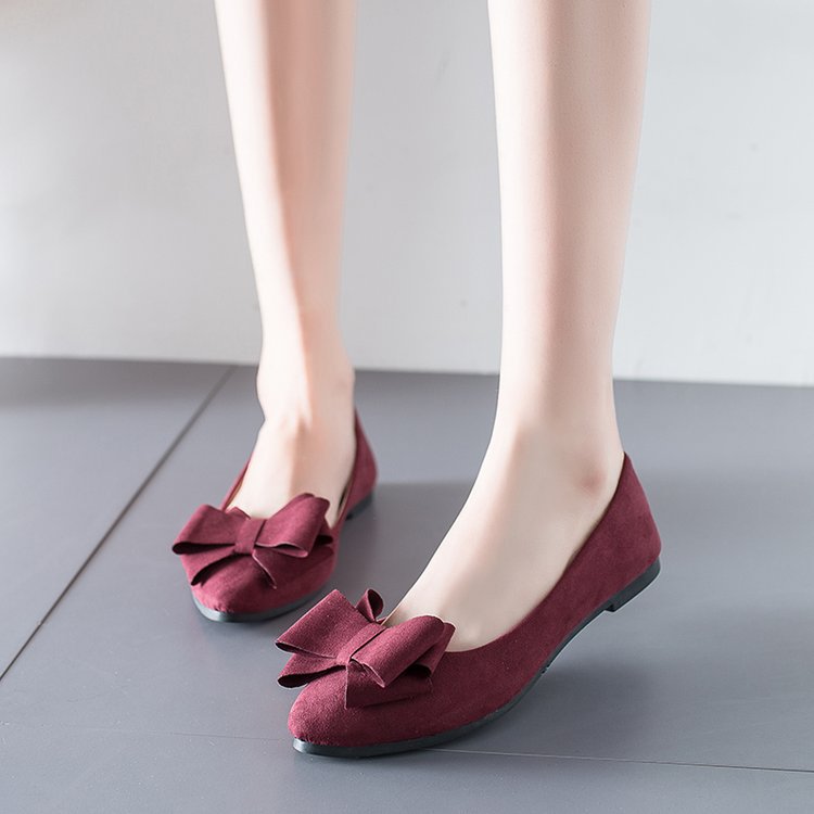 Women's ballerinas with decorative bow appliquŽ and non-slip sole W&W