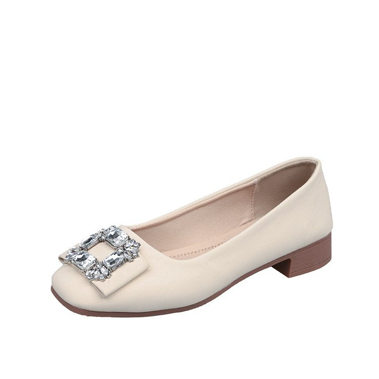 Women's ballerinas with decorative stones and comfortable sole W&W