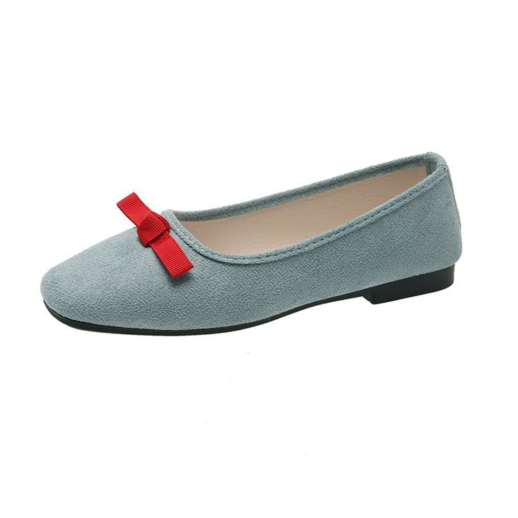 Women's ballerinas with decorative bow appliquŽ and comfortable sole W&W