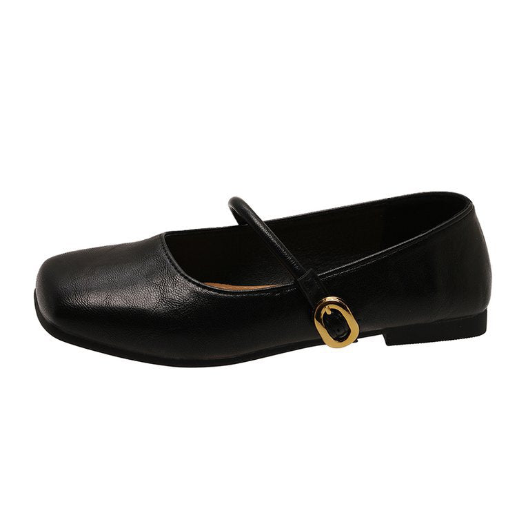 Women's ballerinas with decorative straps and elegant buckle detail W&W