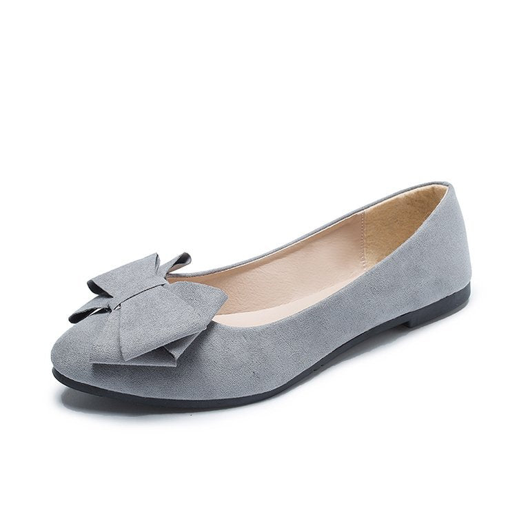 Women's ballerinas with decorative bow appliquŽ and non-slip sole W&W