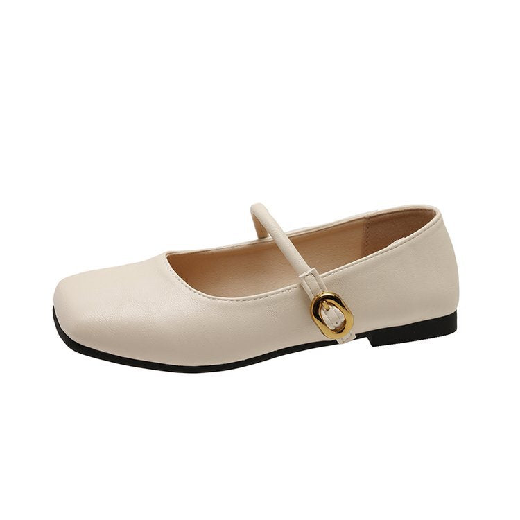 Women's ballerinas with decorative straps and elegant buckle detail W&W