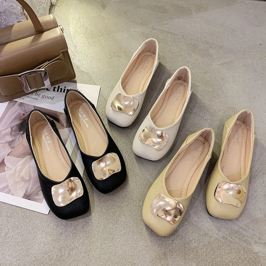 Women's ballerinas with elegant decorative appliquŽ W&W
