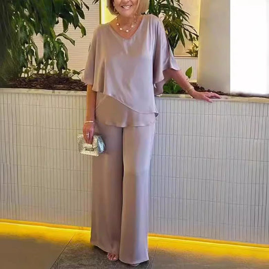 Melanie - Chic & Comfortable Wide-Leg Ensemble