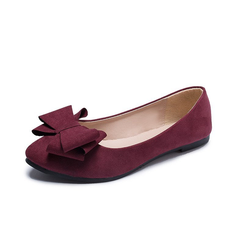Women's ballerinas with decorative bow appliquŽ and non-slip sole W&W