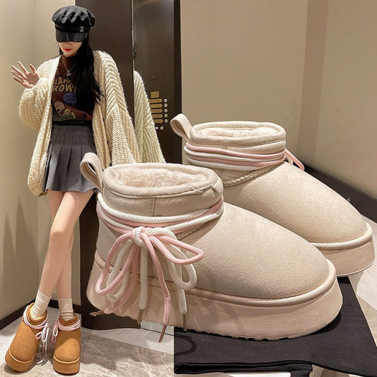 Women's comfortable moccasins with fashionable lace-up design W&W