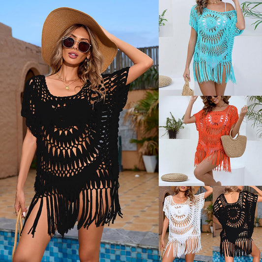 Women's knitted bathing cover-up