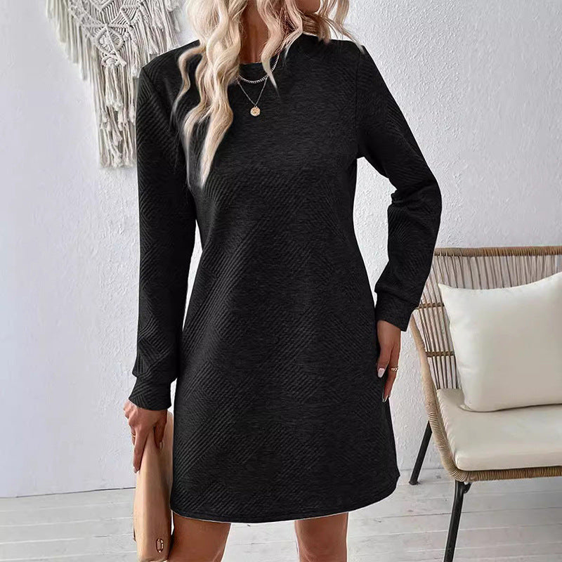 WW | Long Sleeve Striped Sweater Dress For Women