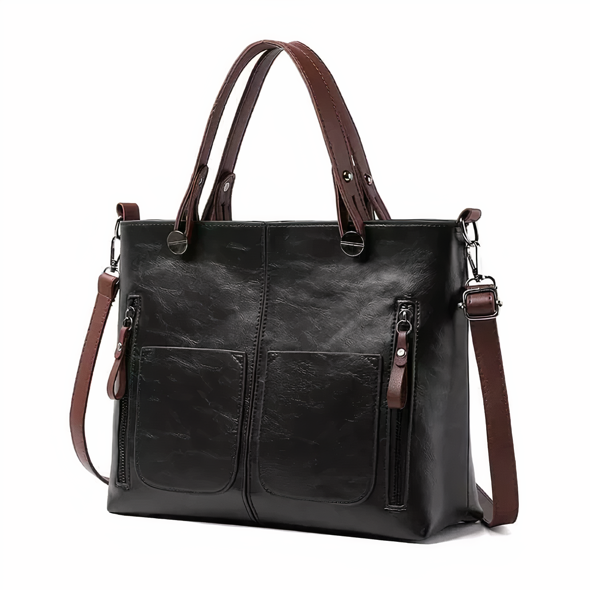 Lina - Vintage style leather shoulder bag