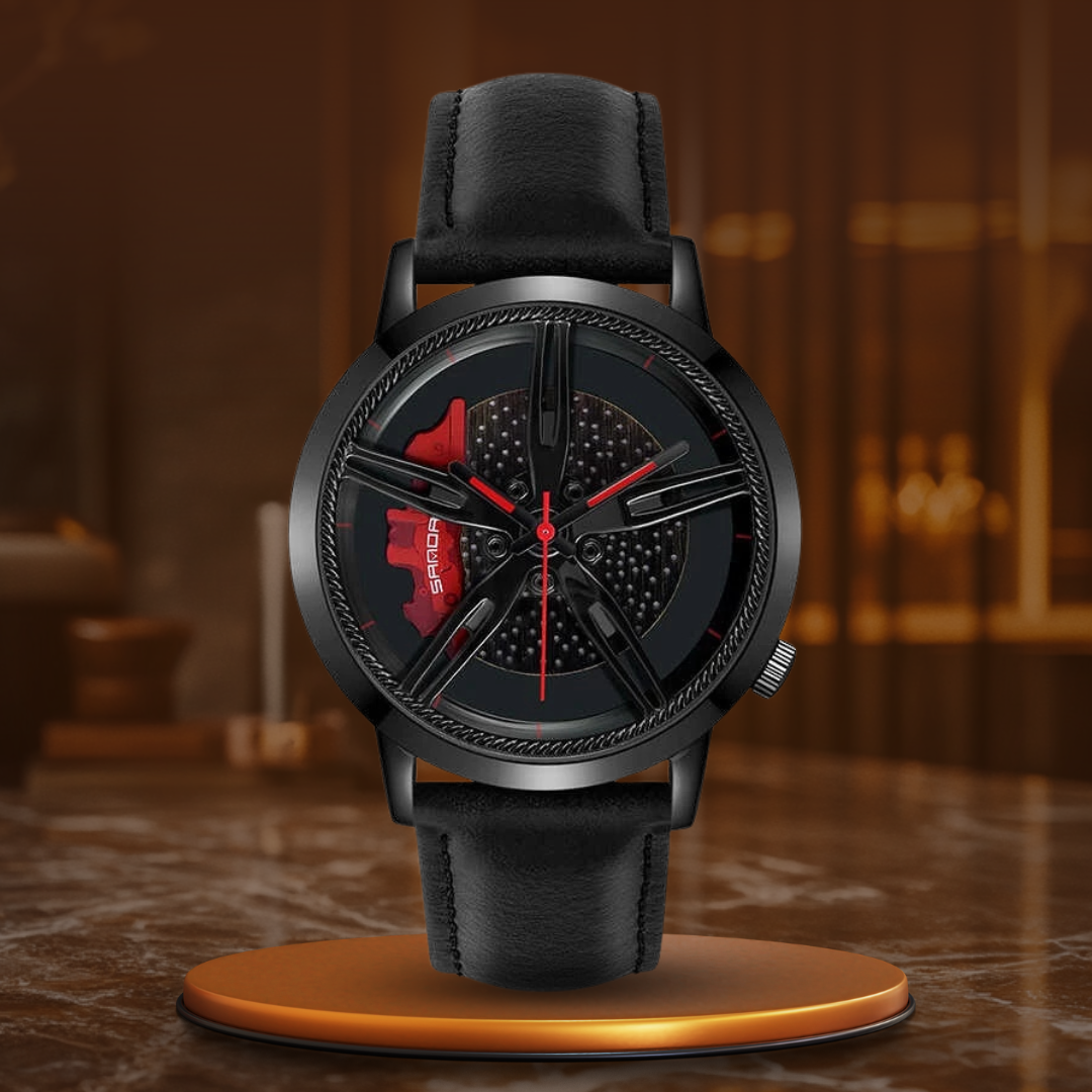 Rotating Hub Dial Quartz Watch