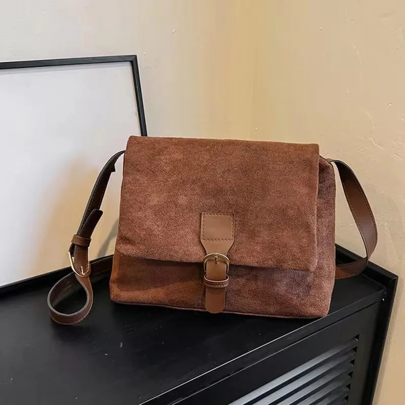 Erna | Vintage Suede Shoulder Bag