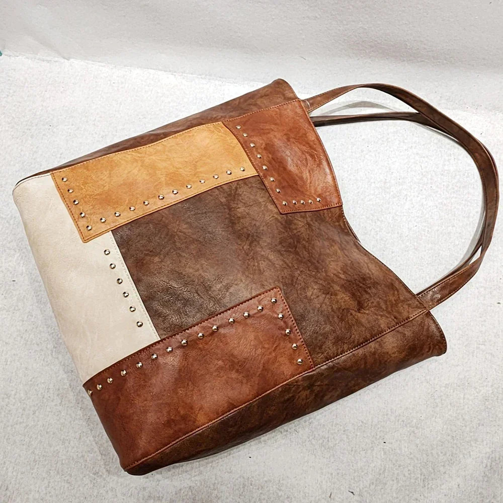 Dagny | Vintage patchwork leather bag