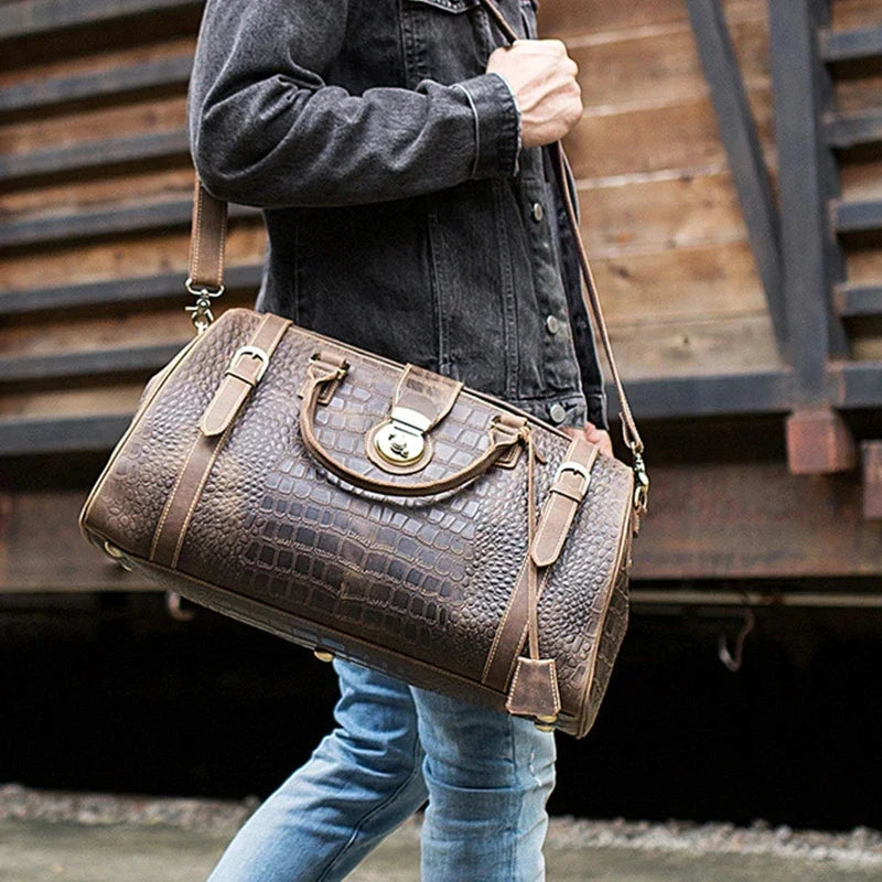 Vintage  Cow Leather Travel Bag