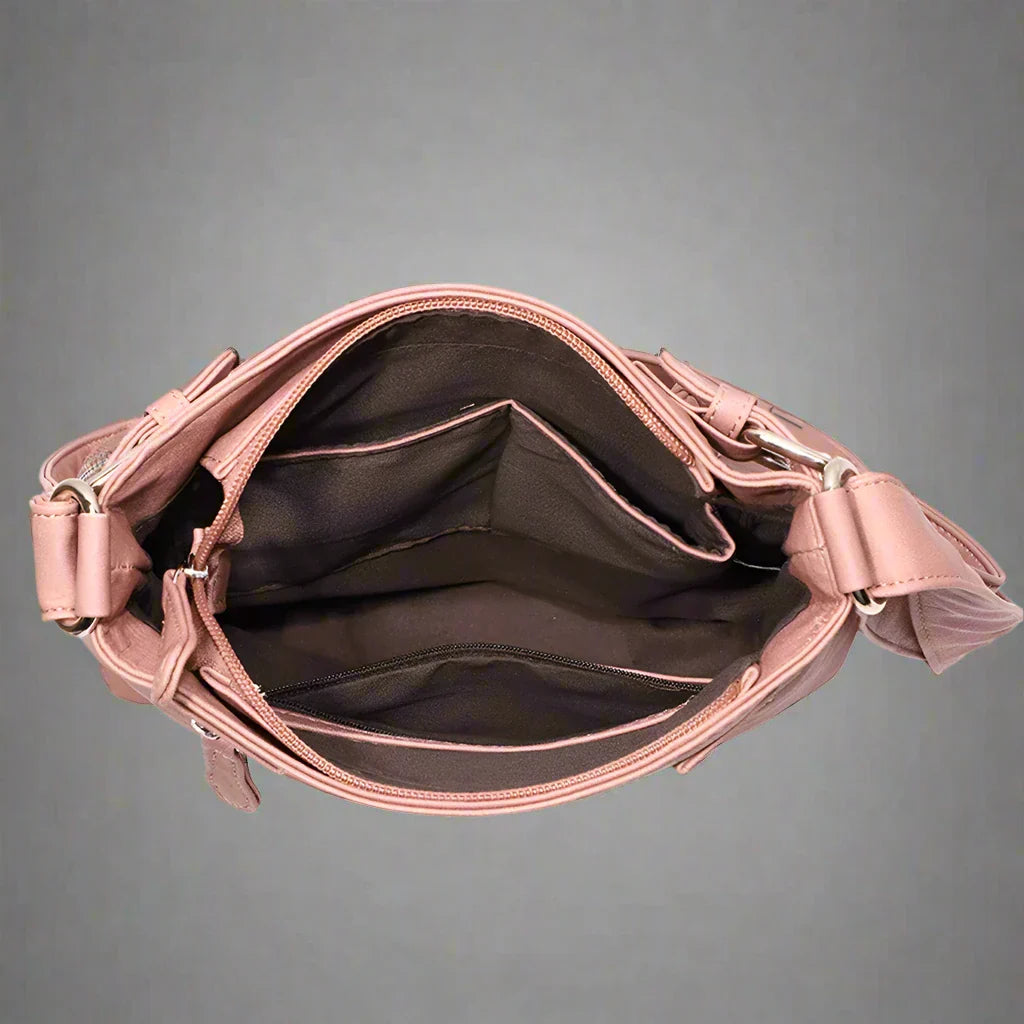 Zara | Soft leather shoulder bag with multiple compartments