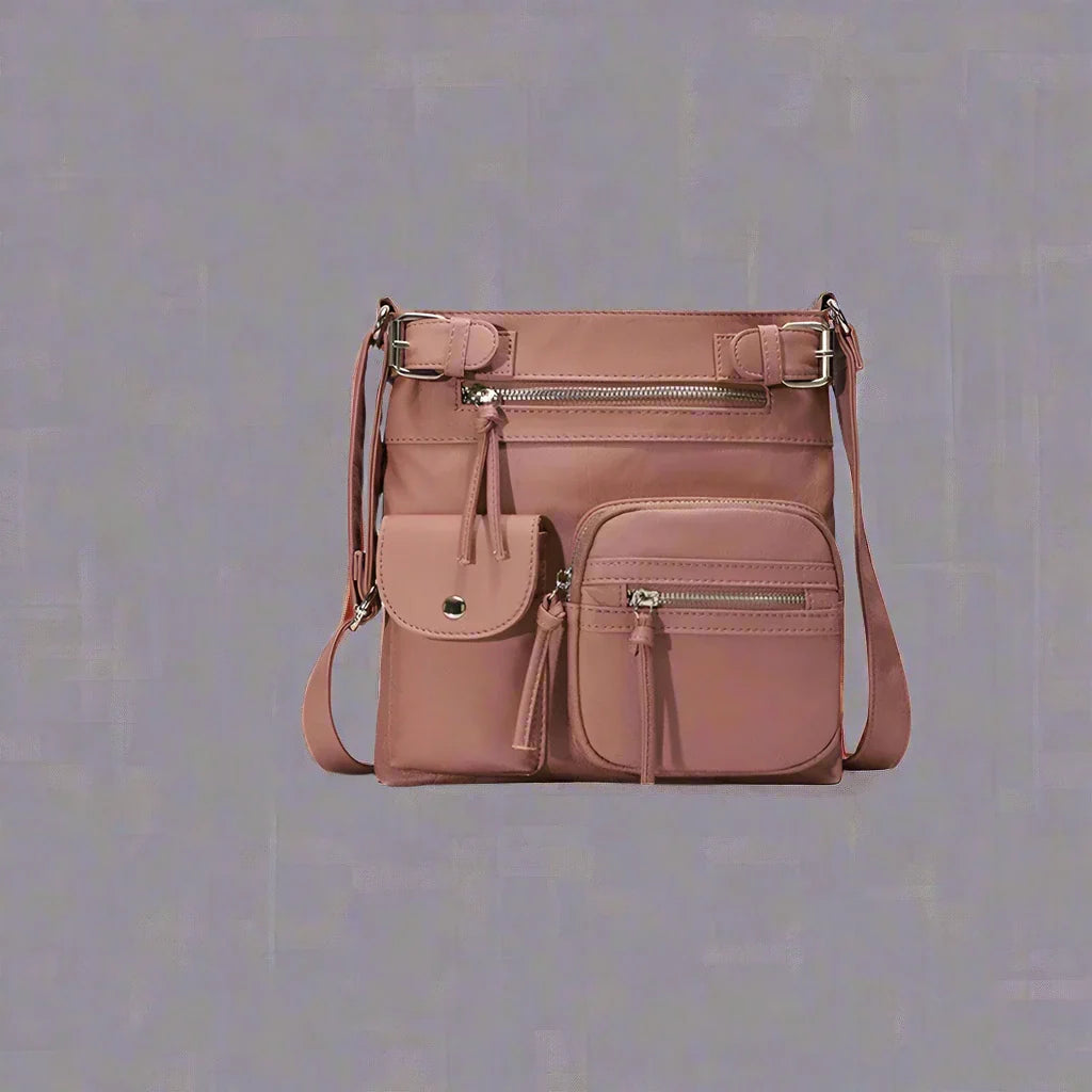 Zara | Soft leather shoulder bag with multiple compartments