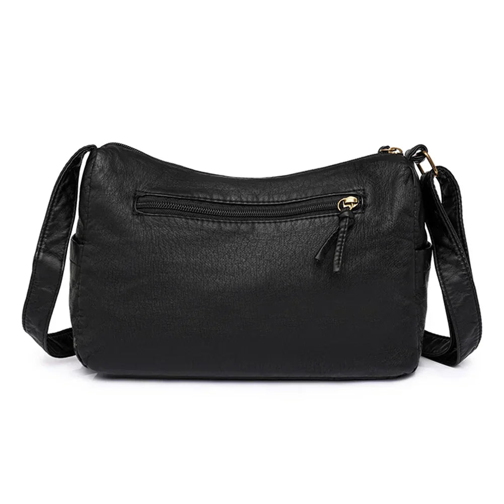 Lykke | Vintage leather shoulder bag with multiple compartments