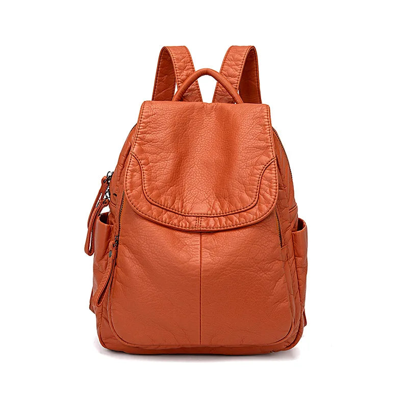 Vibe | Washed leather backpack