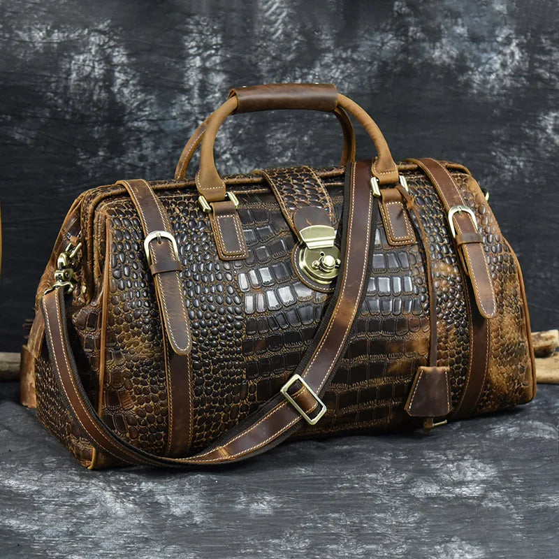 Vintage  Cow Leather Travel Bag