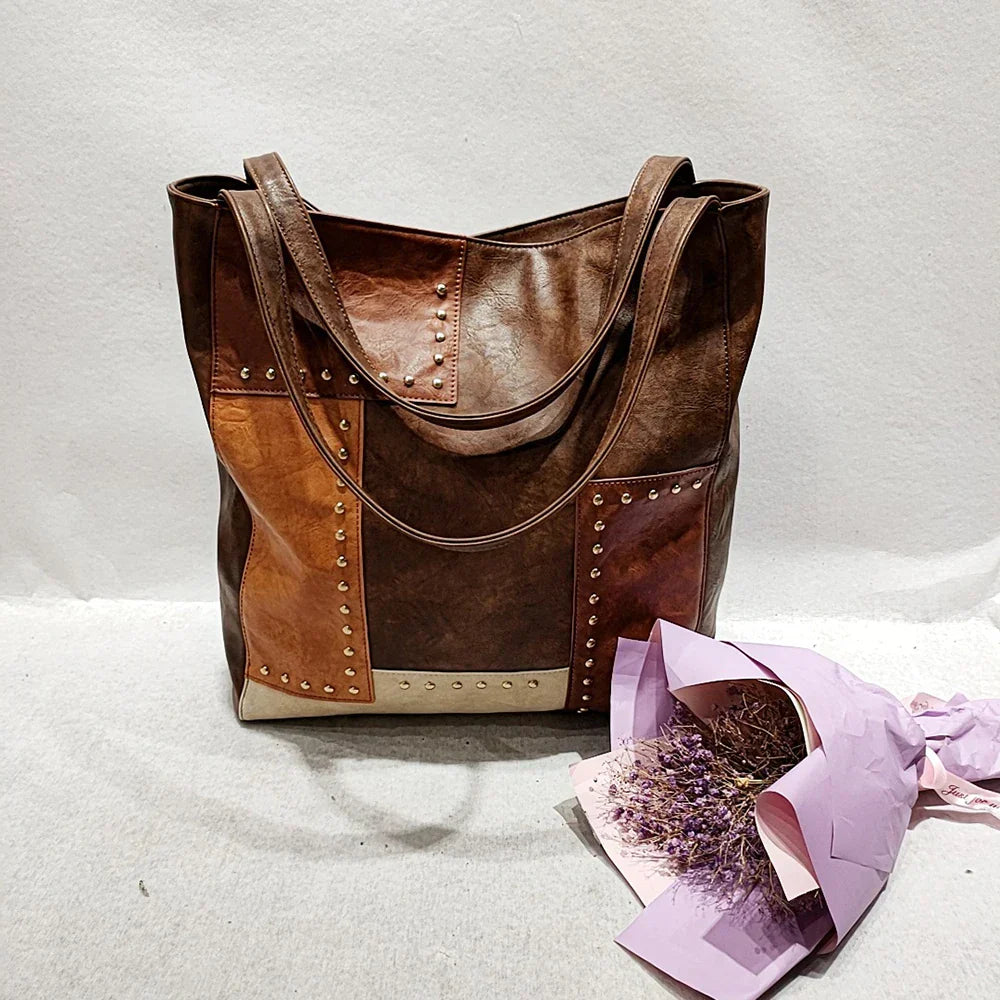 Dagny | Vintage patchwork leather bag